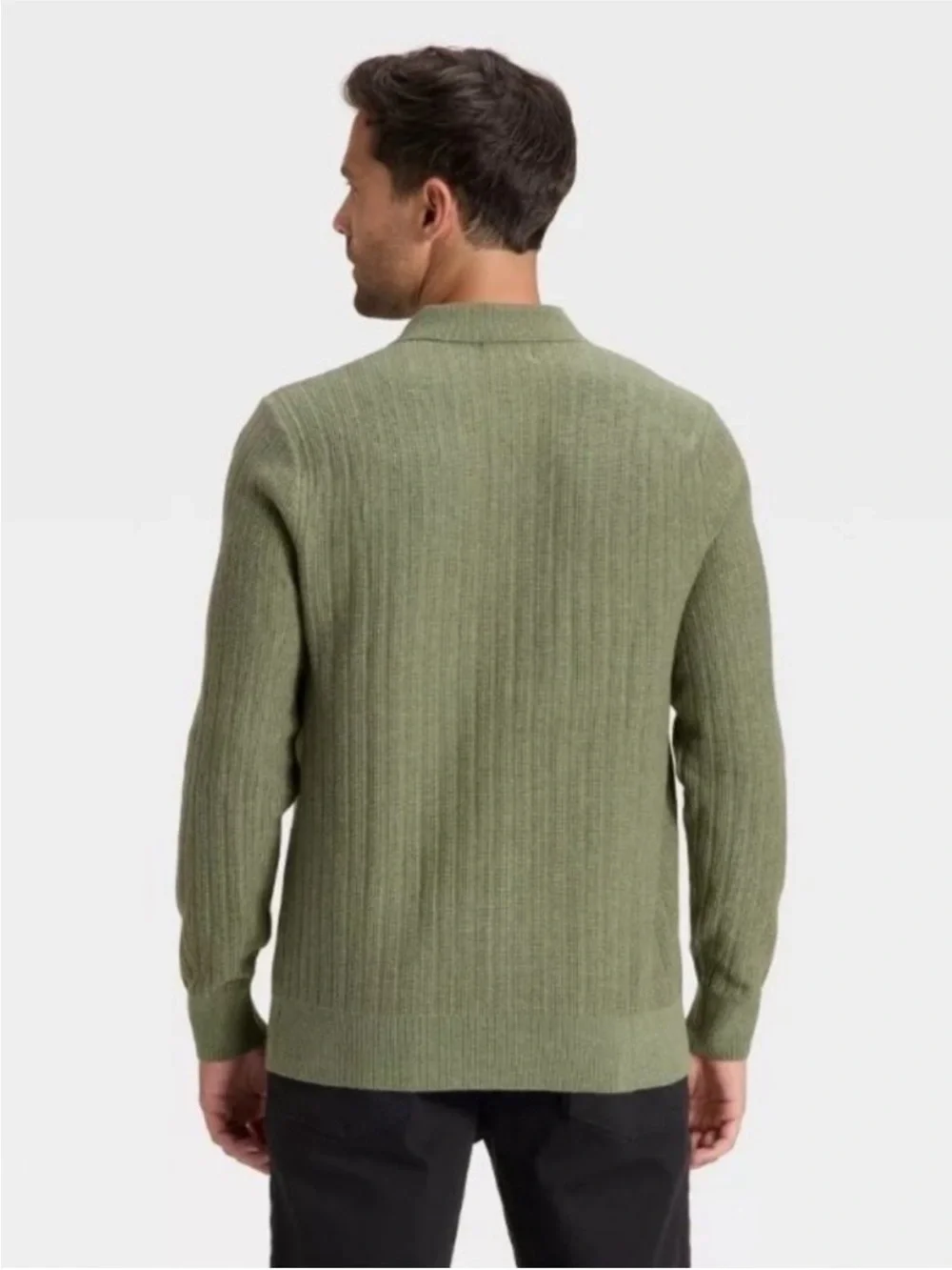 Goodfellow & Co Men’s Collared Cotton Blend Cardigan Sweater - Green Size XL NWT